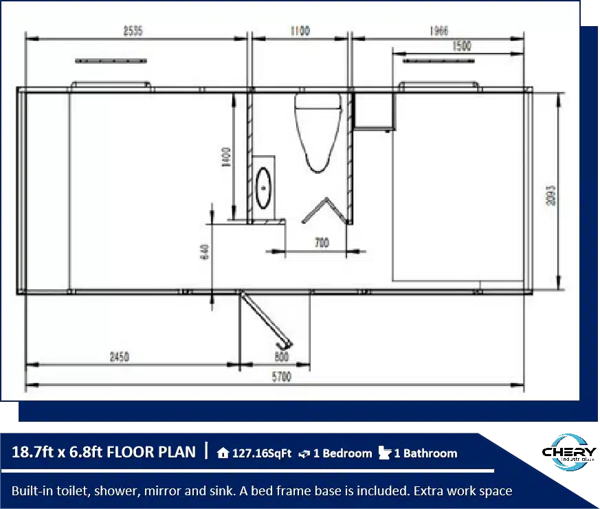 apple cabin floor plan